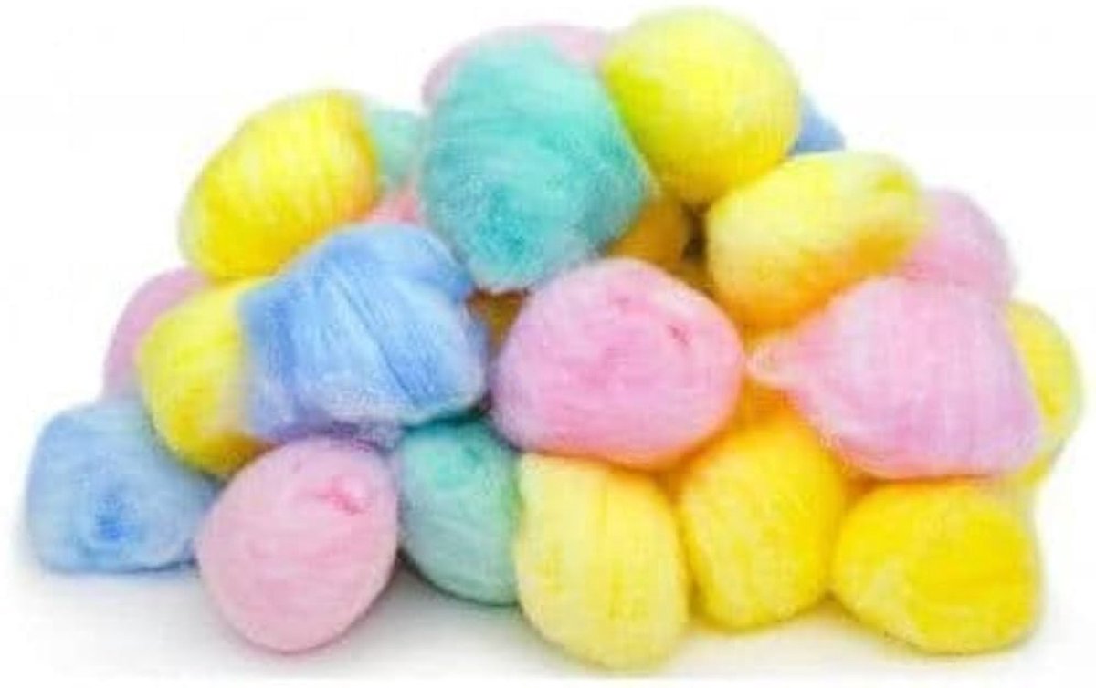 Solidchoice - Katoenen Ballen, Multicolor, Verpakking van 50 Stuks