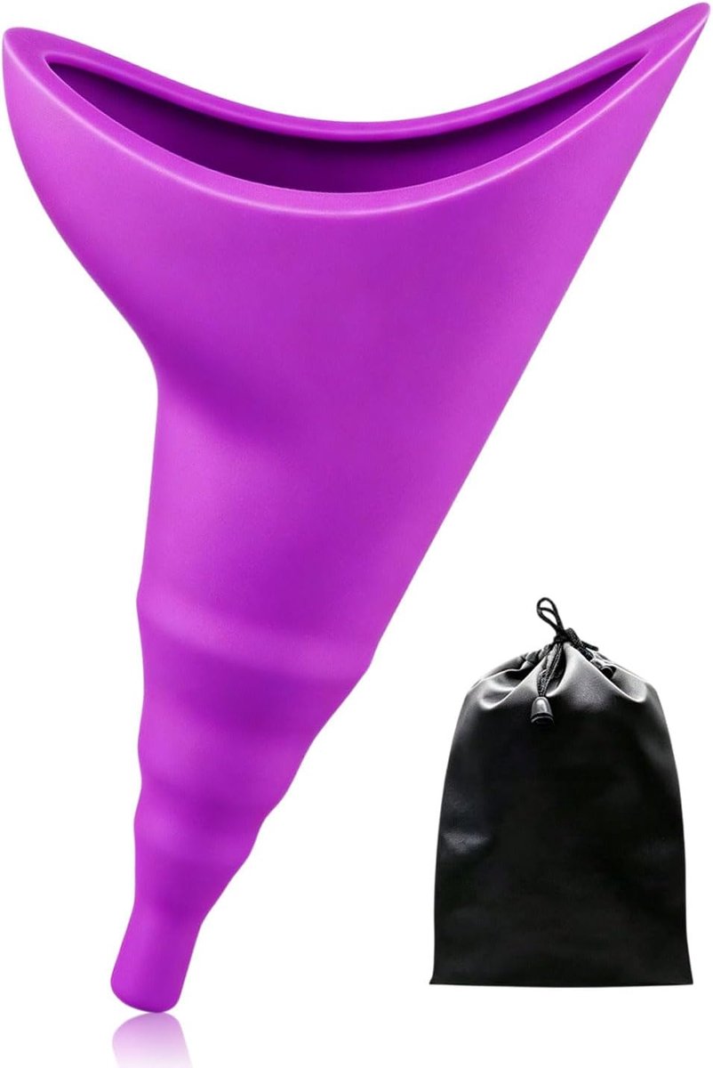 Vrouwenurinaal draagbaar silicone - herbruikbaar - lila - ideaal voor camping en outdoor - ShopVlot