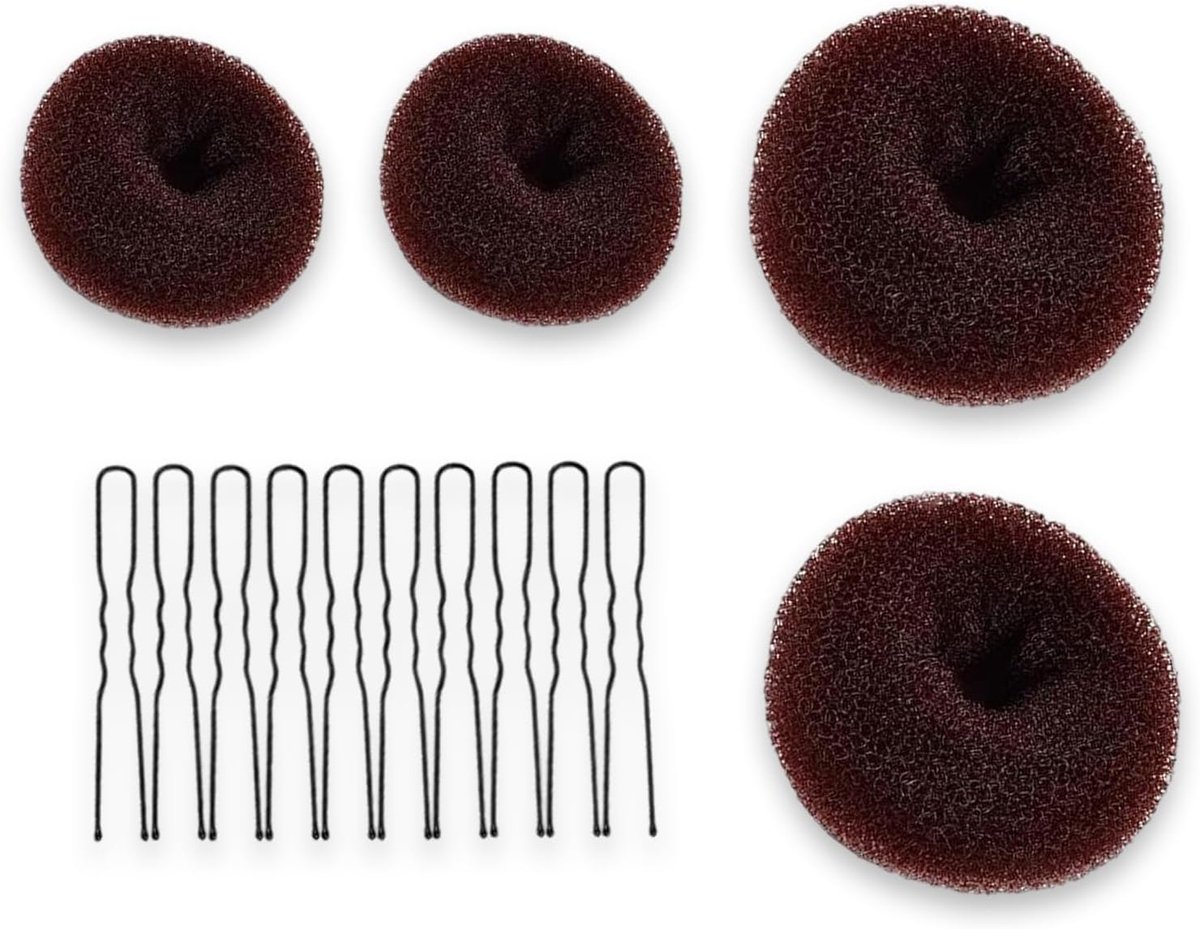 Haarknotset 4 Delig - U-vormige Haarspelden - Voor Updo Kapsels - Ideaal voor Dagelijks Gebruik - ShopVlot