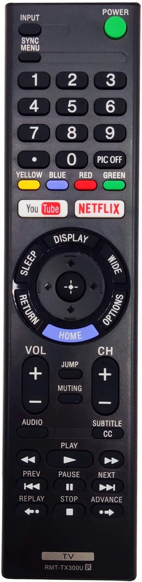Solidchoice - Afstandsbediening RMT-TX300U Geschikt voor Diverse Sony TV Modellen