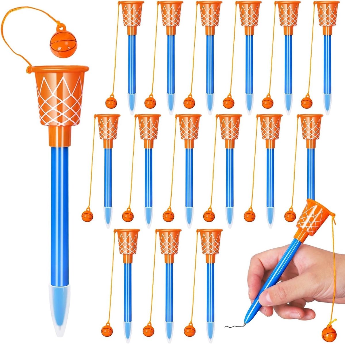 Solidchoice - 24 Stuks Basketball Pennen met Zachte Grip