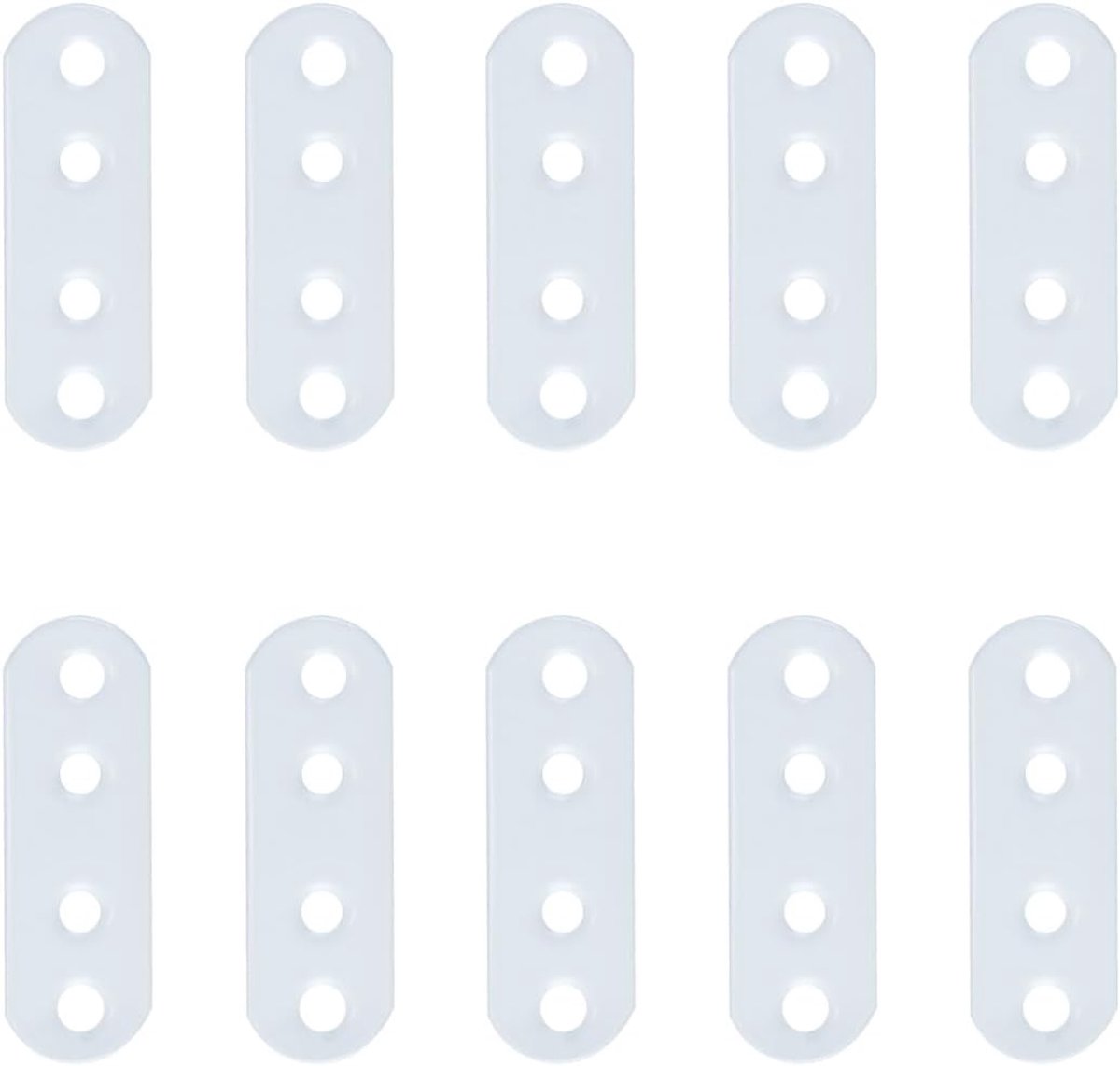 Hoekplaat 55 x 18 mm - Ijzer - Wit - Voor meubelreparatie - ShopVlot