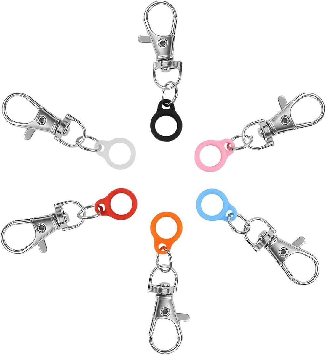 Pennenhouders met clip - 6 stuks - duurzame zinklegering en siliconen - ideaal voor verpleegsteridentiteitskaarten - ShopVlot