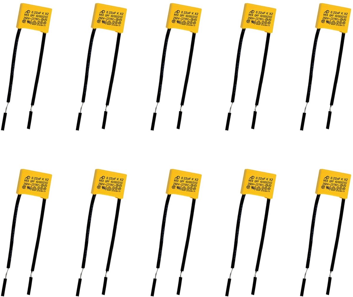 Solidchoice - Set van 10 Veiligheidscondensatoren 0.22 uF 275V X2