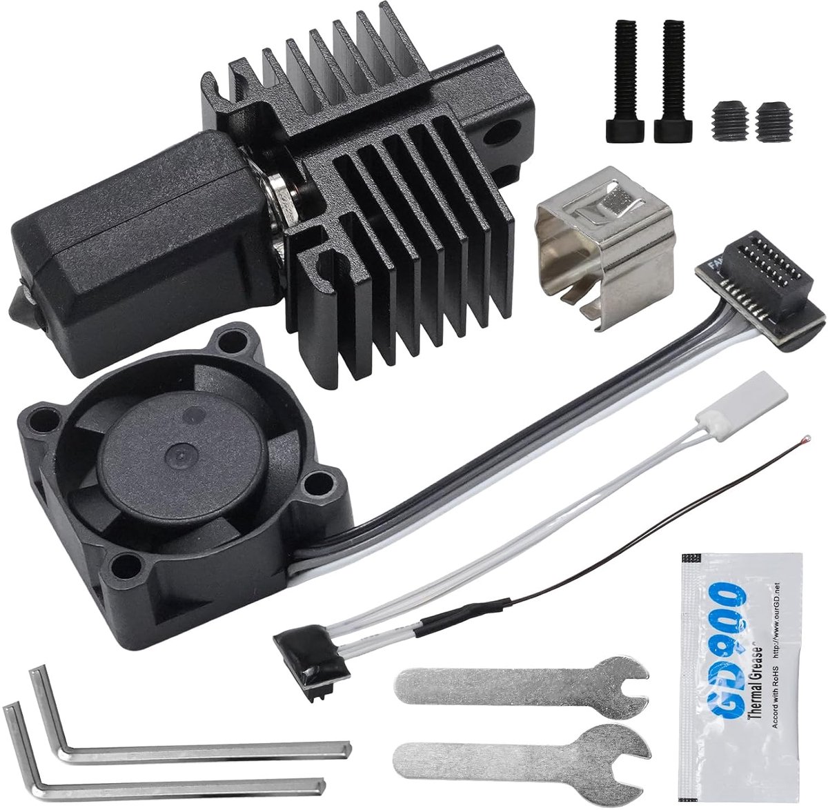 Hotend Complete Set 0.4mm - Keramisch Verwarmingselement - Vervanging voor Bambu Lab P1P/P1S - Snelle Verwarming - ShopVlot
