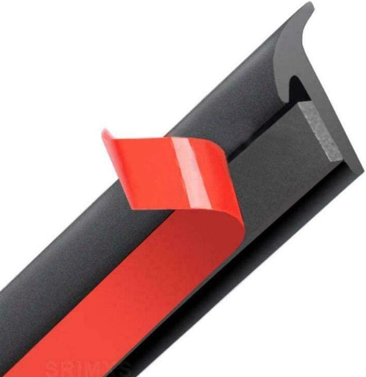 5 meter lange universele tochtstrip, zelfklevende rubberen raam- en universele T-vormige deurafdichting, geluidsisolatie voor kofferbak, deuren en motorruimte (10 * 8 mm)