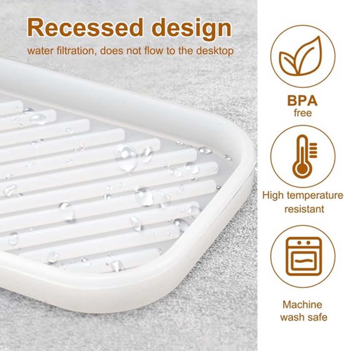 Siliconenmat 23 x 9 cm - Gootsteenmat - Organizer voor