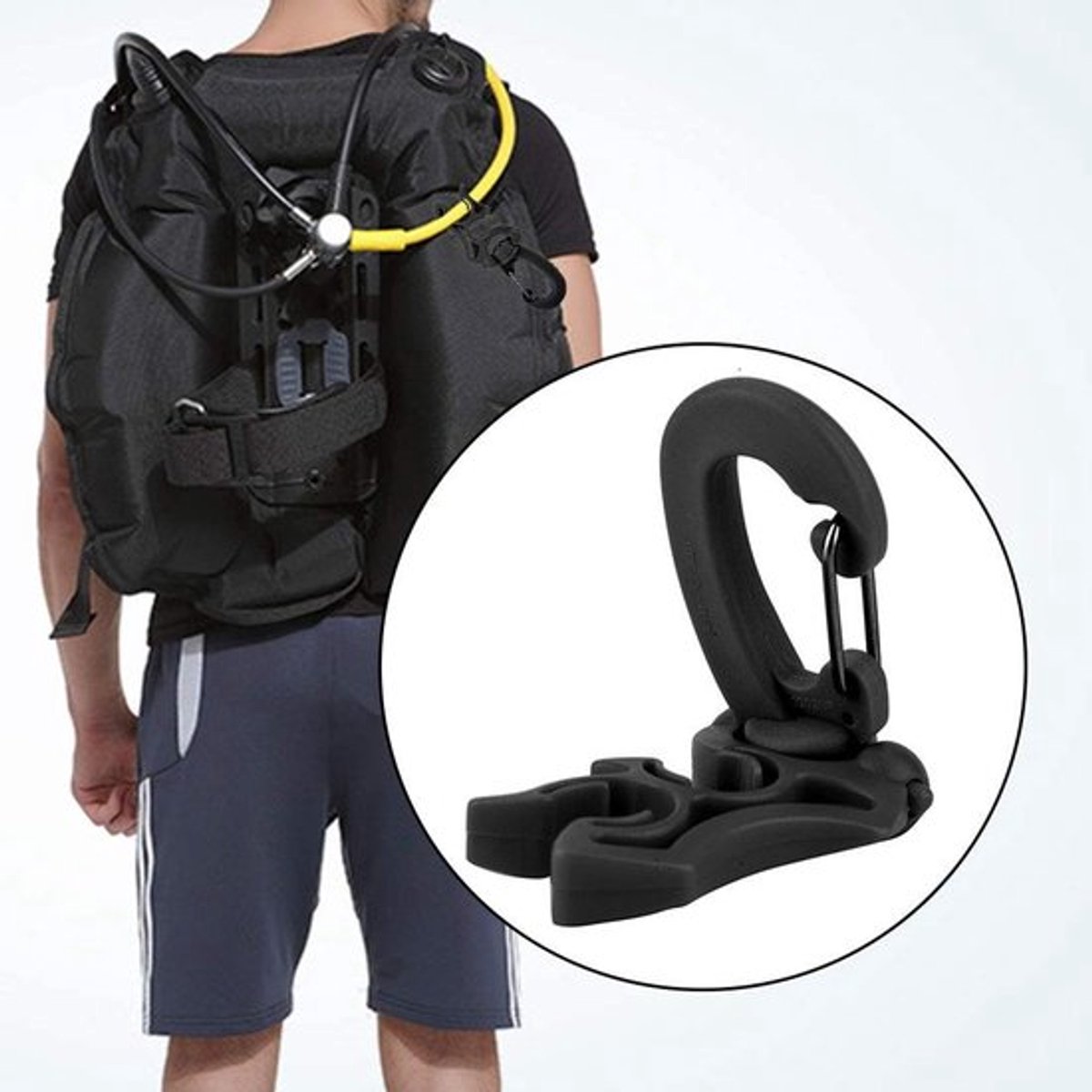 Slanghouder Eenvoudig Ontwerp - Duikslanghouder - Stabilisatieapparatuur - Roestvrij Staal - Geschikt voor BCD - Handige Toegang - Duikaccessoire