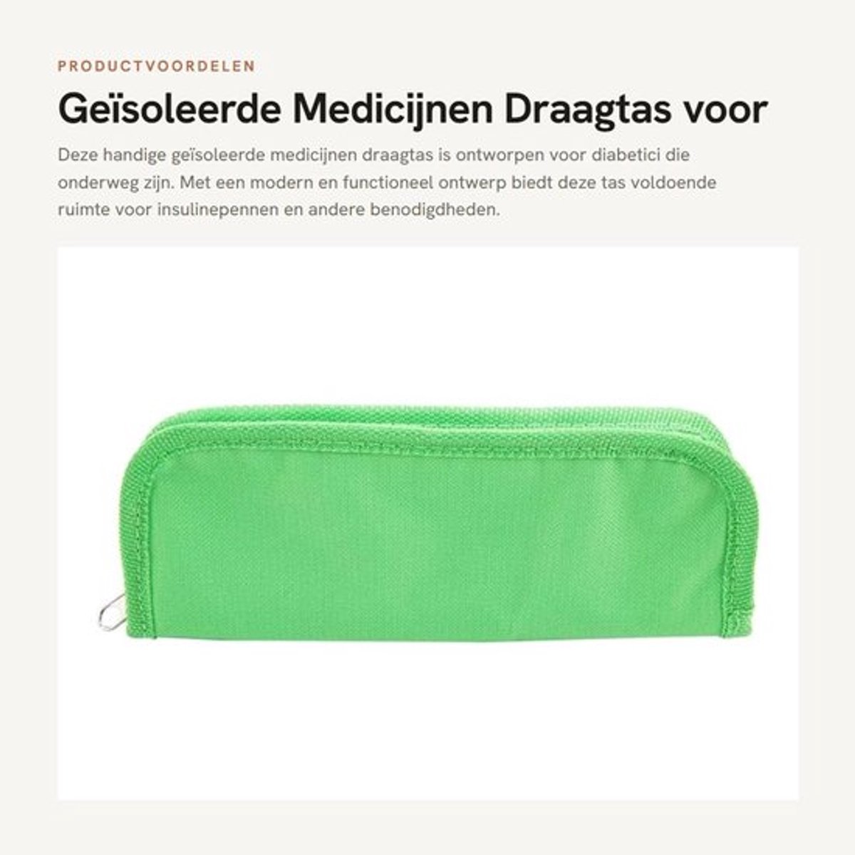 Insuline Cooler - Geïsoleerde Medicijnen Draagtas - Duurzaam Oxford-weefsel - Voor Insulinepennen - Klein en Draagbaar - Uitstekende Isolatie - Medicijnentas