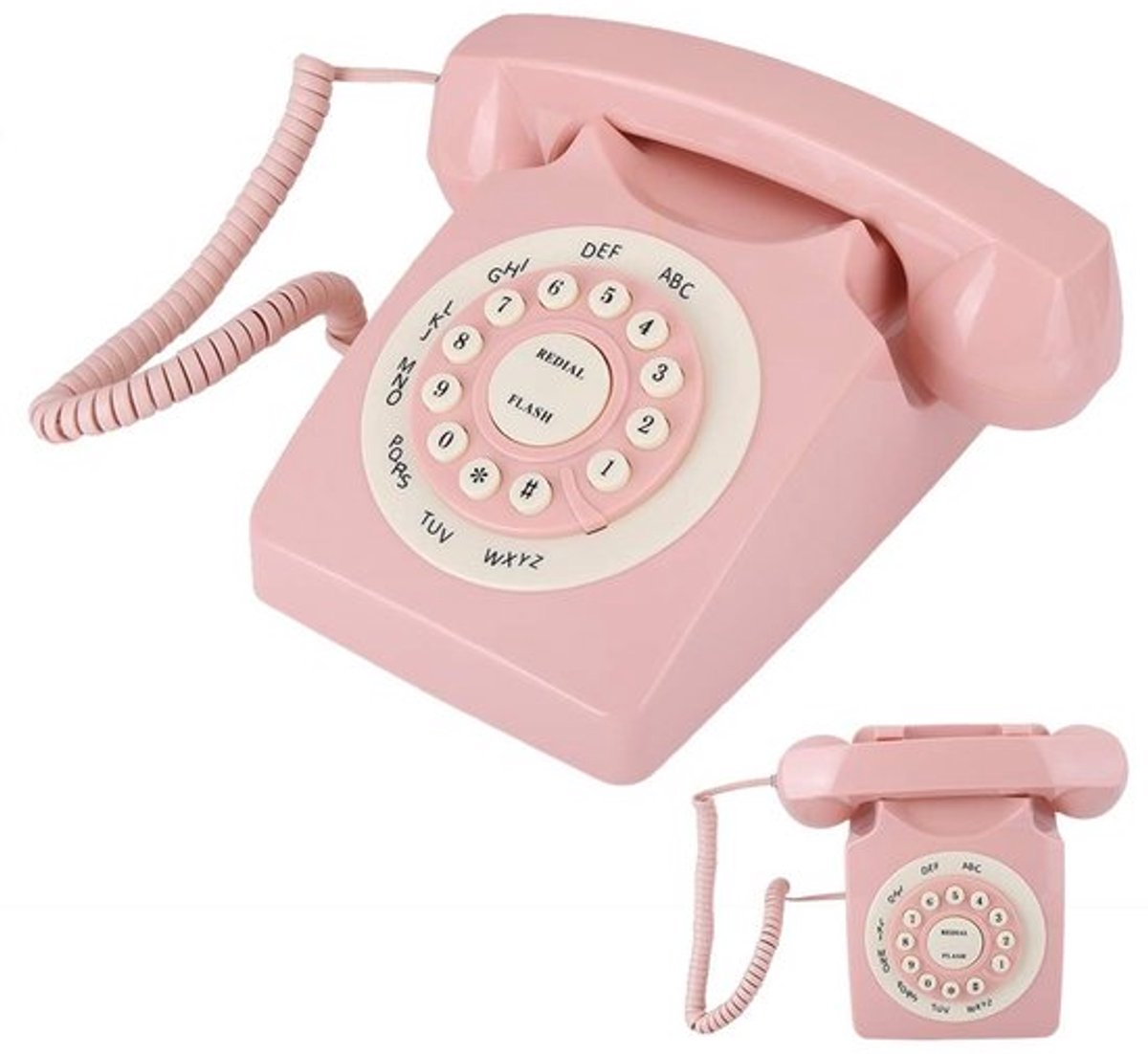 Vaste Telefoon Retro - Snoer - Vintage Stijl - Grote Knoppen - Decoratief - Hoogwaardige Kwaliteit