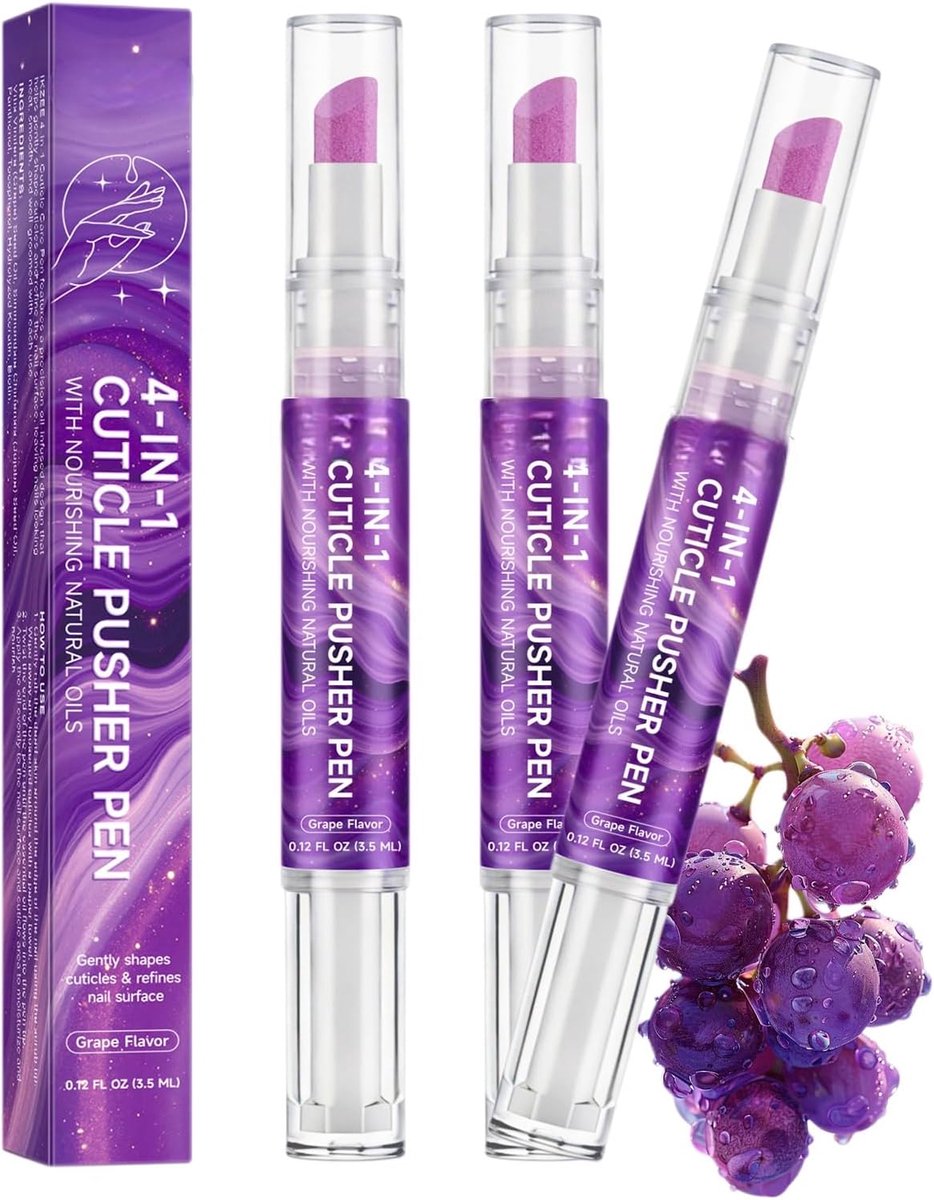 Nagelverzorgingsstift 3 stuks - 4-in-1 nagelriemschuiver - oliestift voor nagels - perfecte verzorging en reparatie - ShopVlot