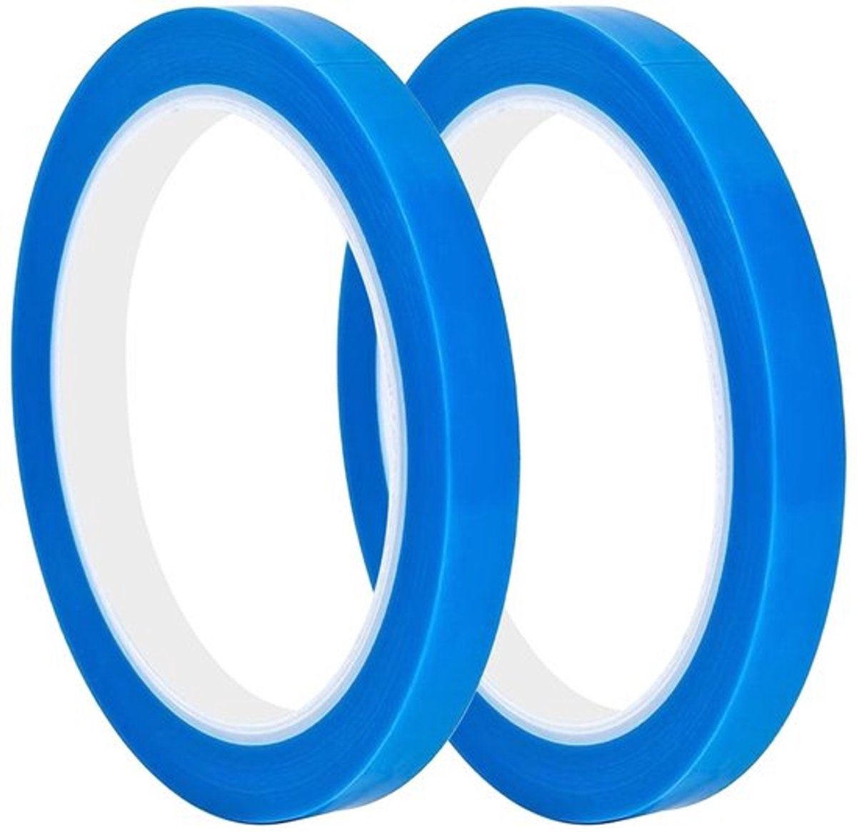 2 Rollen 10mm x 50m Hittebestendige PET Tape - Blauw Isolatietape voor Elektronica en DIY Klussen
