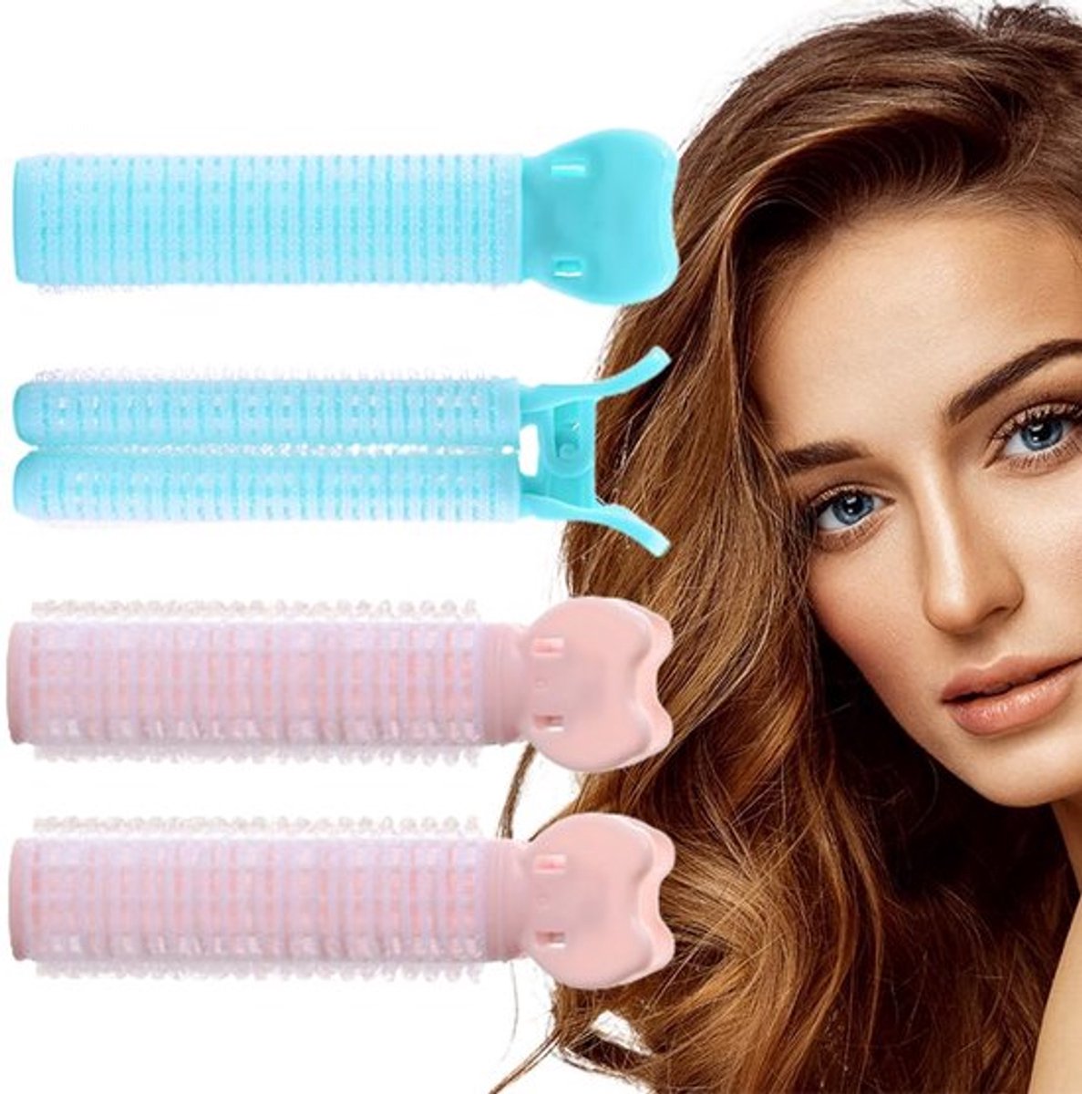 Krultang - 4 Stuks - Lichtgewicht - Duurzaam ABS - Geen Hitte - Geschikt voor Alle Haartypes - Perfect voor Personalisatie