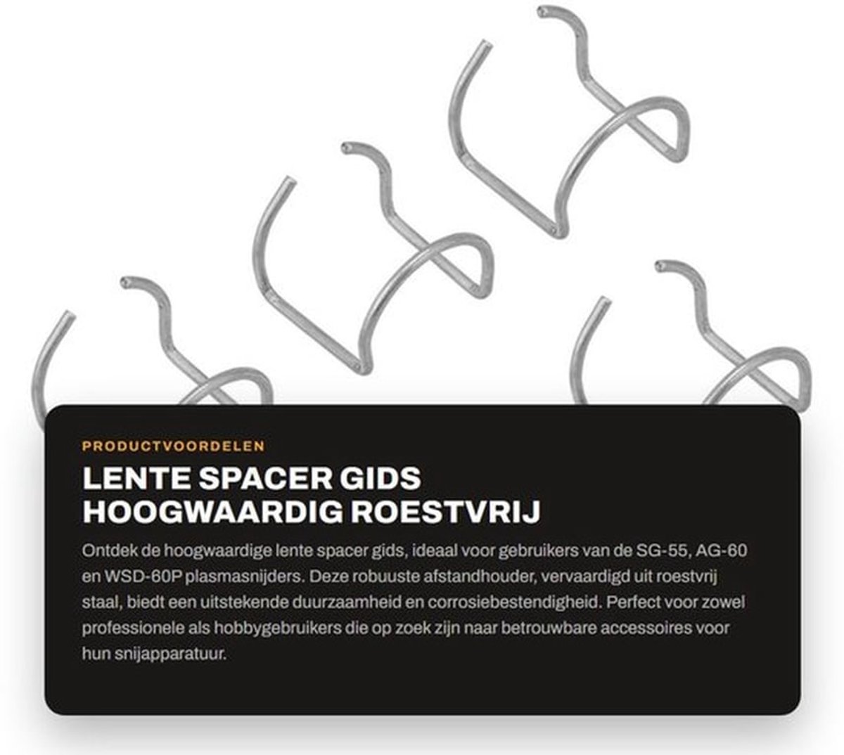 Spacer 5 Stuks - Roestvrij Staal - Corrosiebestendig - Duurzaam - Geschikt voor SG-55/AG-60/WSD-60P - Eenvoudig te Installeren - Afstandhouder