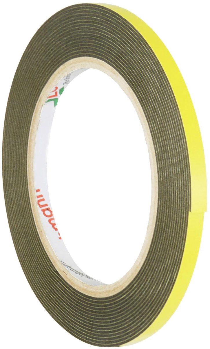 Dubbelzijdige tape 6 mm x 5 m - zwarte spiegeltape - extra sterke hechting - voor permanente bevestiging - ShopVlot