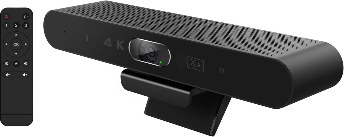 Videoconference camera 4K ePTZ - AI gezichtsherkenning - Microfoon en luidspreker - Ideaal voor vergaderingen - ShopVlot