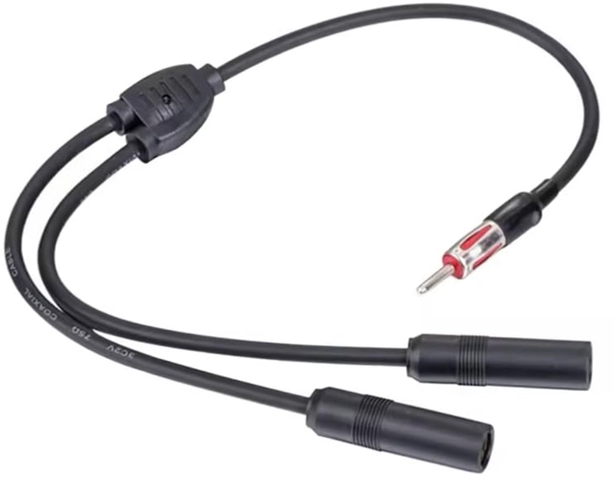 Car AM/FM radio antenne splitter adapterkabel - universeel - stabiele verbinding - ideaal voor voertuigontvangst - ShopVlot