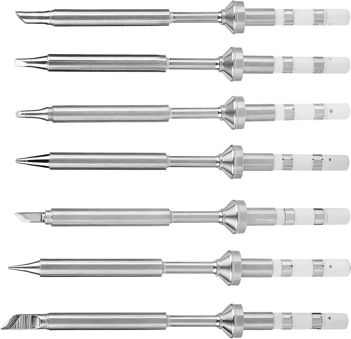 Soldeertips set 7 stuks - RVS - Diverse vormen - Geschikt voor elektronica - ShopVlot