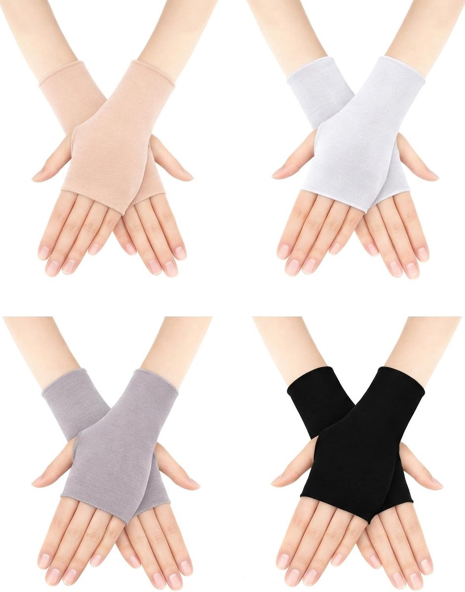 Vingerloze handschoenen UV-bescherming - polslengte - katoen - ideaal voor autorijden - ShopVlot
