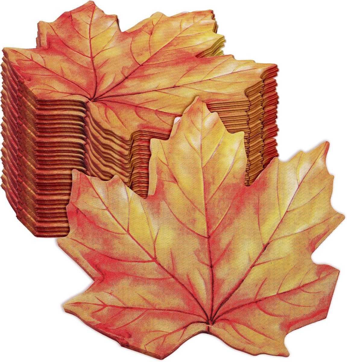 Servetten 33 x 33 cm - esdoornbladeren - herfstkleuren - sfeervolle tafeldecoratie - ShopVlot