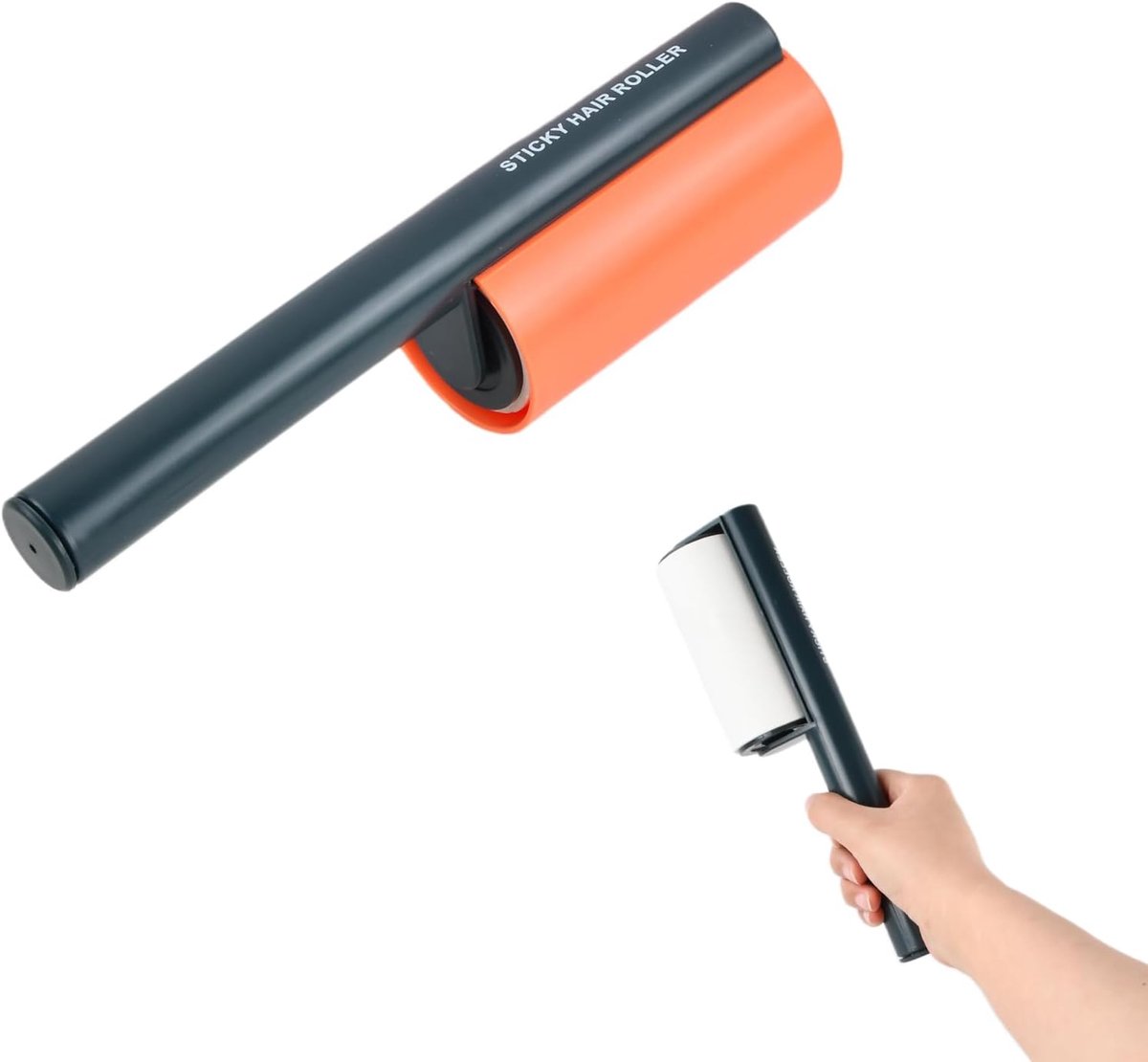 Pluisroller met stofhoes - herbruikbare roller - ideaal voor dierenharen - gemakkelijk op te bergen - ShopVlot