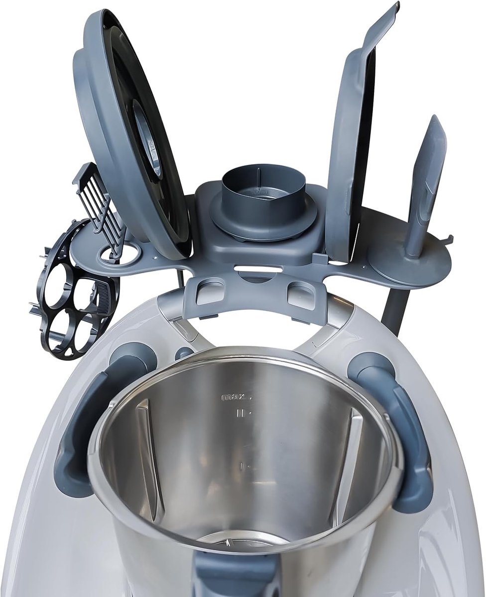 Houder voor Thermomix accessoires - geschikt voor TM5 & TM6 - stevig ABS kunststof - opbergruimte voor 9 accessoires - ShopVlot