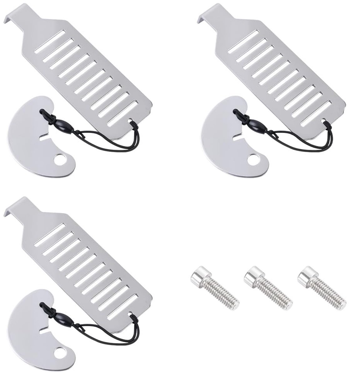 Solidchoice - Set van 3 Draagbare Deursloten met Schroeven voor Veiligheid
