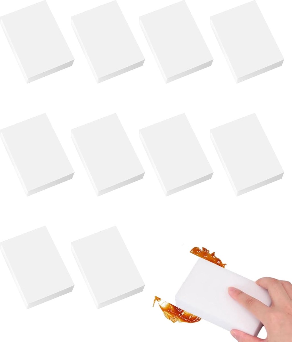 Radierschwamm 10 Stuks - Magic Eraser - Voor alle soorten vlekken - Ideaal voor in huis - ShopVlot