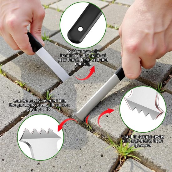 Solidchoice - Set van 2 Paving Stone Verwijderaars met Antislip Handgreep van Solidchoice — afbeelding 4