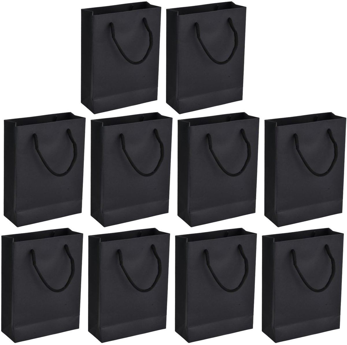 Solidchoice - Set van 10 Kraft Papieren Gift Bags met Handvat