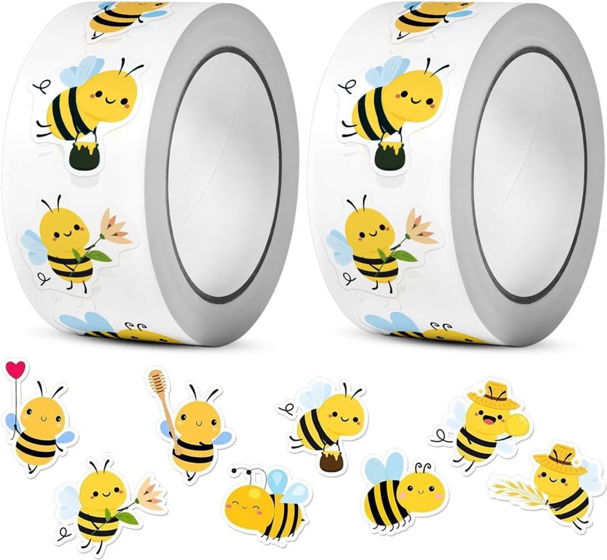 Bijenstickers set - waterdicht - schattige designs - perfect voor knutselen - ShopVlot
