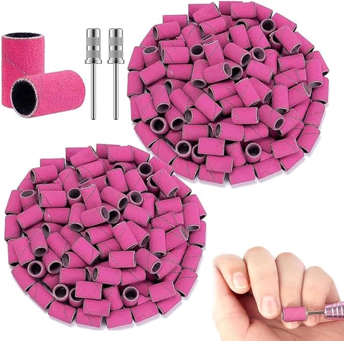 100 stuks nagelslijper, mini-banden, voor acryl nagelgel, kleine nagelpolijstplanken, voor nagelboormachine - ShopVlot