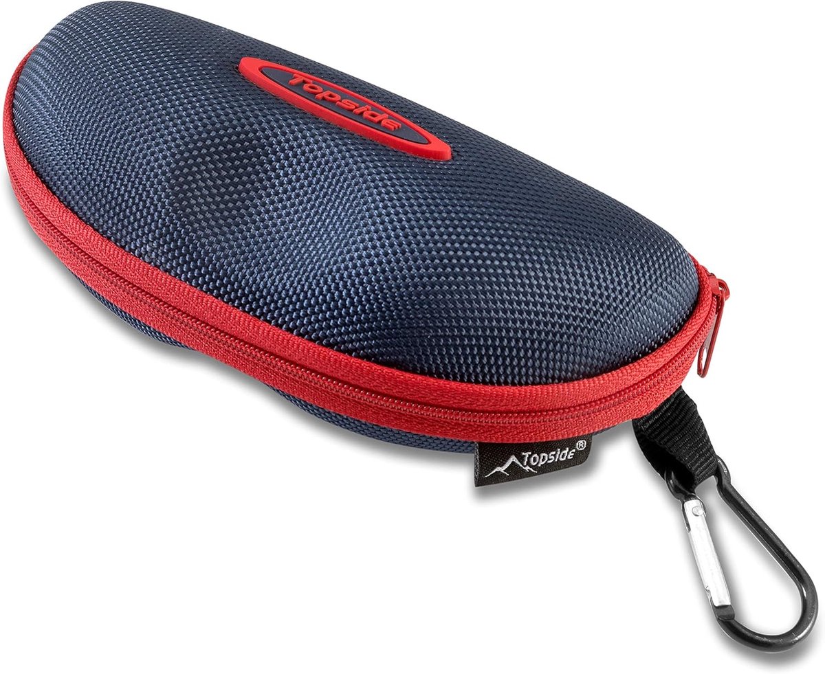 TOPSIDE® Hard glasses case for men, women and children - with zipper and carabiner - ShopVlot