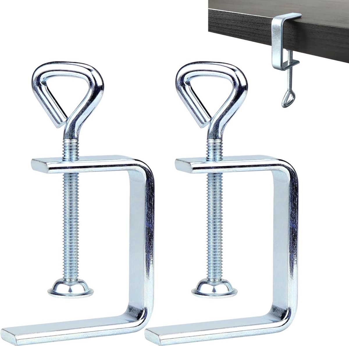 ELNLE 2pcs C Clamp, Small C Clamps, Screw Clamps, Small C Clamp, Stainless Steel, Maximum Clamp Degree 50 mm, for - ShopVlot