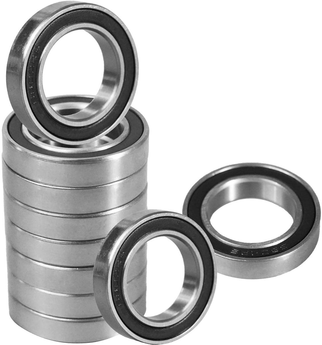 10pcs 6802 2RS Ball Bearings 15 x 24 x 5 mm, 6802-2RS 6802RS Sealed Carbon Steel for Machinery and Tools (6802-2RS 10 - ShopVlot