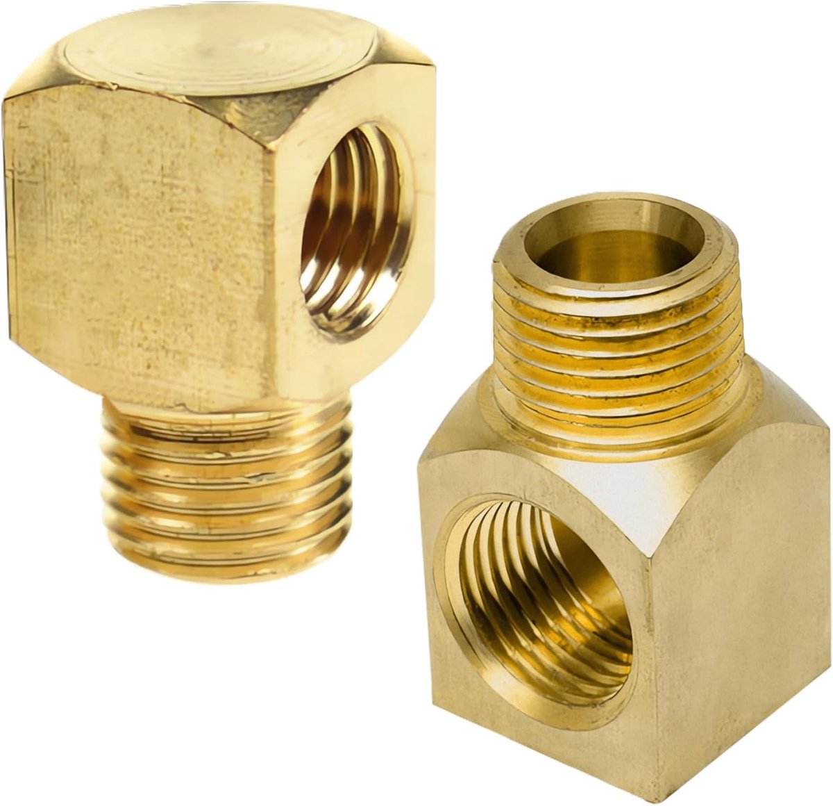 2pcs Angle 90 Degree Fittings, 1/4" Male Thread x 1/4" Female Thread 90° Angle Brass Fittings, DN8 Thread Angle - ShopVlot