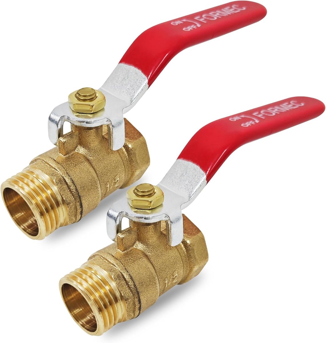 2 stuks kogelkraan, 1/2 inch, afsluitventiel, 1/2 inch kogelkraan, afsluitkraan met hendel voor water, gas, sanitaire - ShopVlot