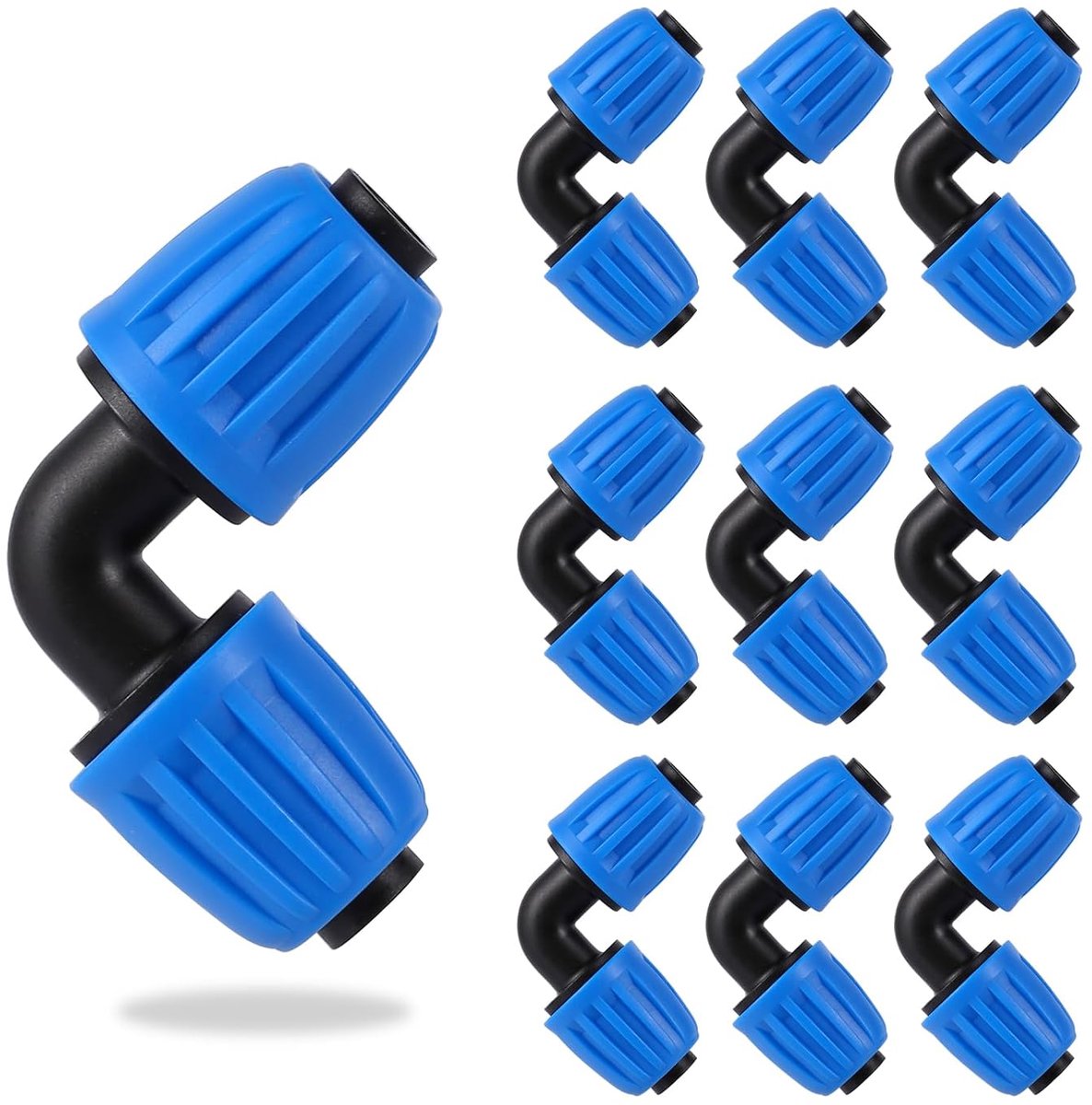 Drip Irrigation Fittings Kit Blue Lock Barrel Connector (1/2 Inch Elbow) - ShopVlot