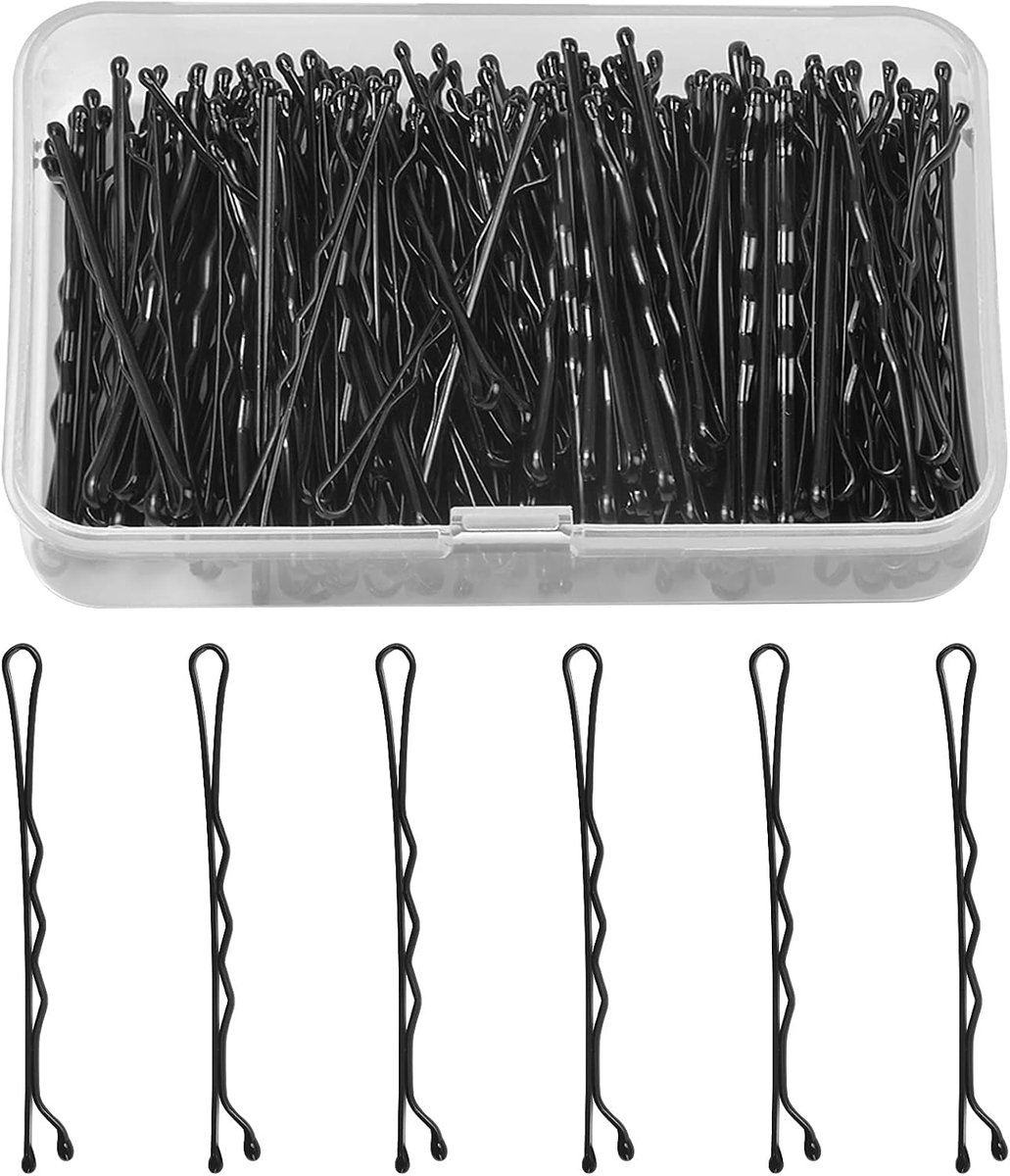 Set of 150 Hair Clips with Storage Box,Black Hair Clips, Hair Styling Pins, Wavy Hair Pins, Hair Clips for Women - ShopVlot
