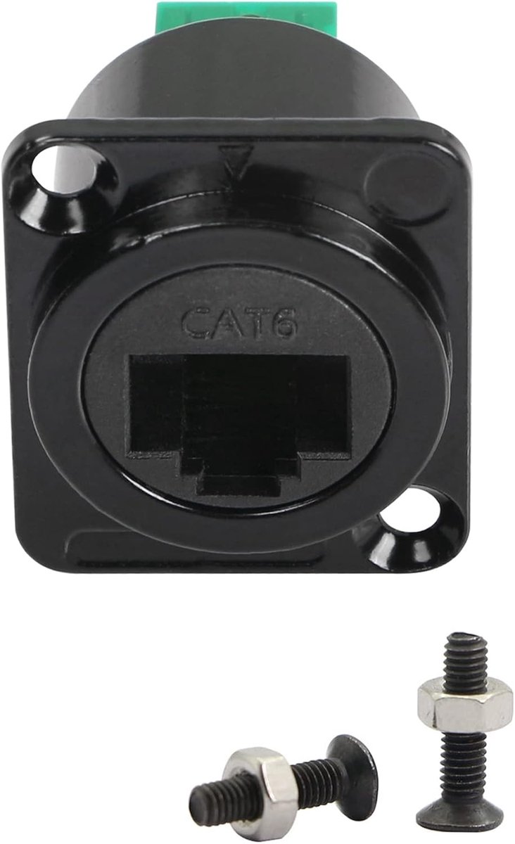 QIANRENON RJ45 Waterproof Connector solderable Female seat RJ45 CAT6 Network Port seat with Solder Plate Socket - ShopVlot