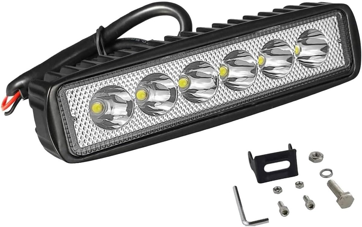 Willpower 1PCS 6 Inch 18W Single Row LED Light Bar Slim Mini Spotlight Light for SUV ATV Truck Boat - ShopVlot