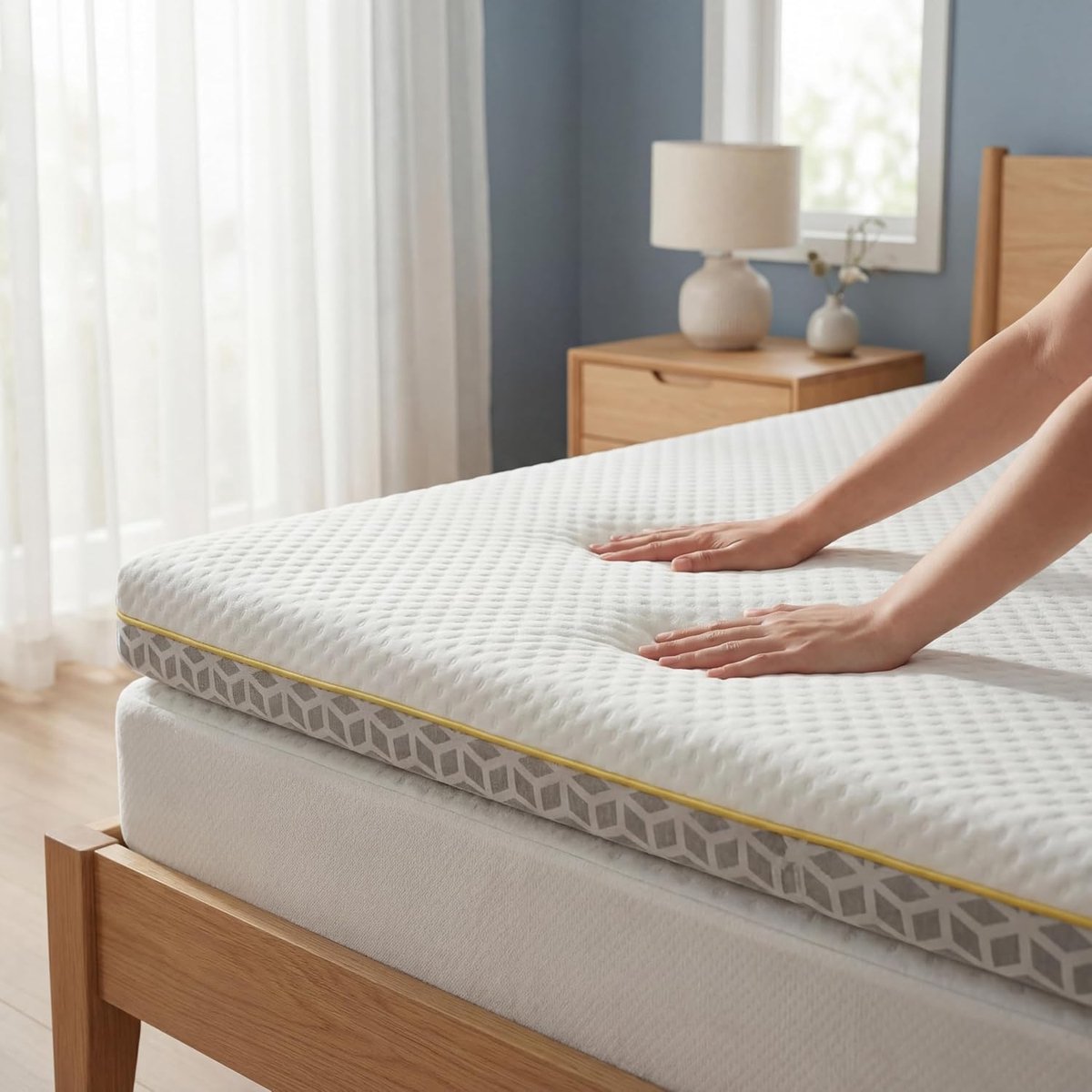 Brightr Memory Foam Double Mattress Topper - Adjustable Comfort - Prevent Back, Hip and Shoulder Pain - Double Sided - ShopVlot