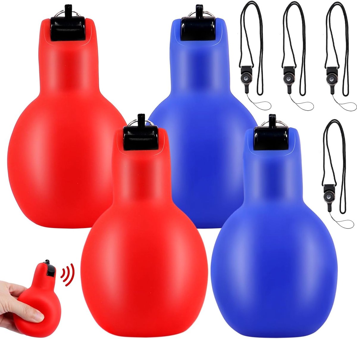 Hand Whistle Sports Education 4 Pieces Triler Whistle Emergency Referee Whistle with Cord Whistle Sports for Referees - ShopVlot