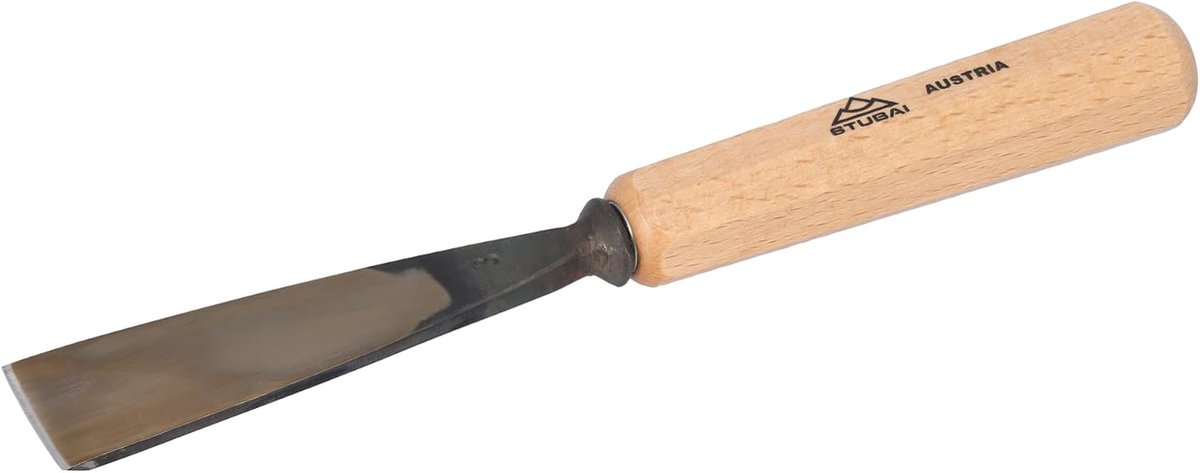 Stubai 520330 wood carving chisel type 3 with wooden handle, gold/beige, 30 mm - ShopVlot