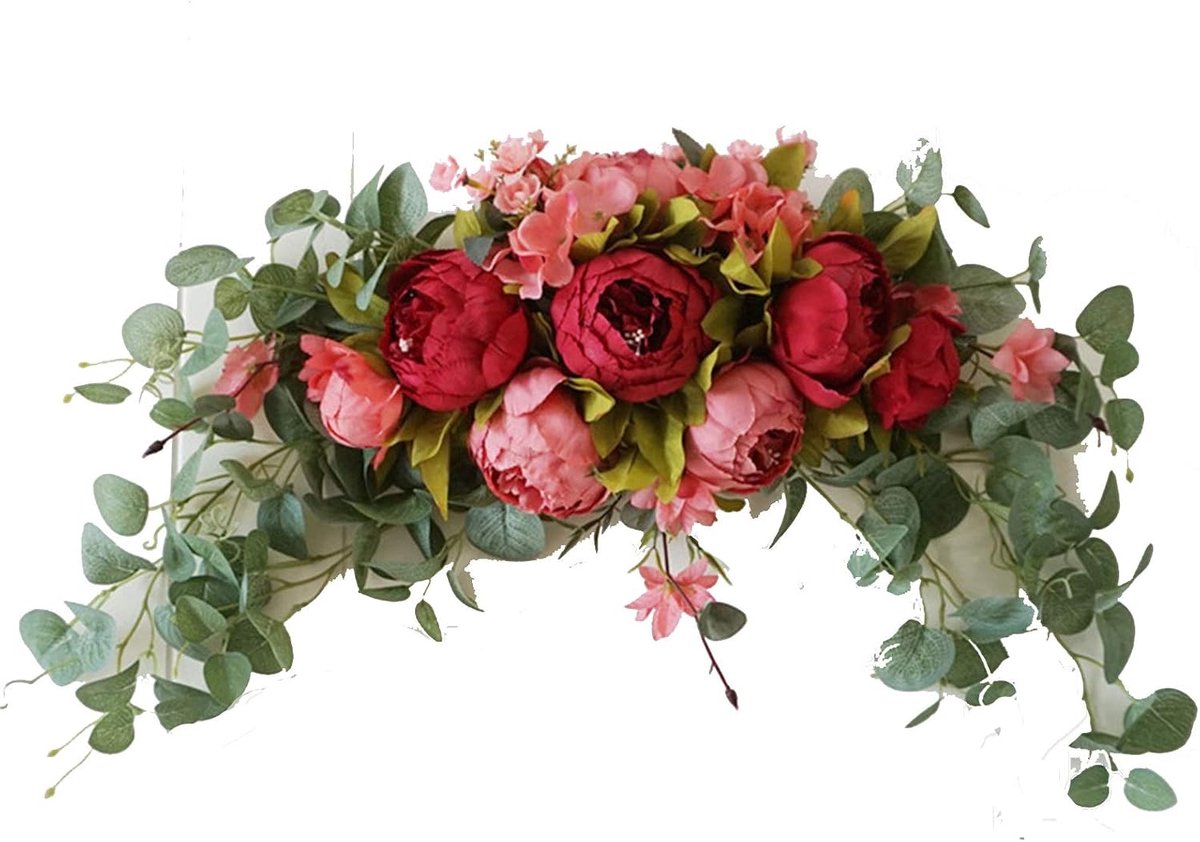 Wedding Artificial Peony Background Flowers DIY Handmade Decorations Decorations Garland Front Door Hanging Garland - ShopVlot