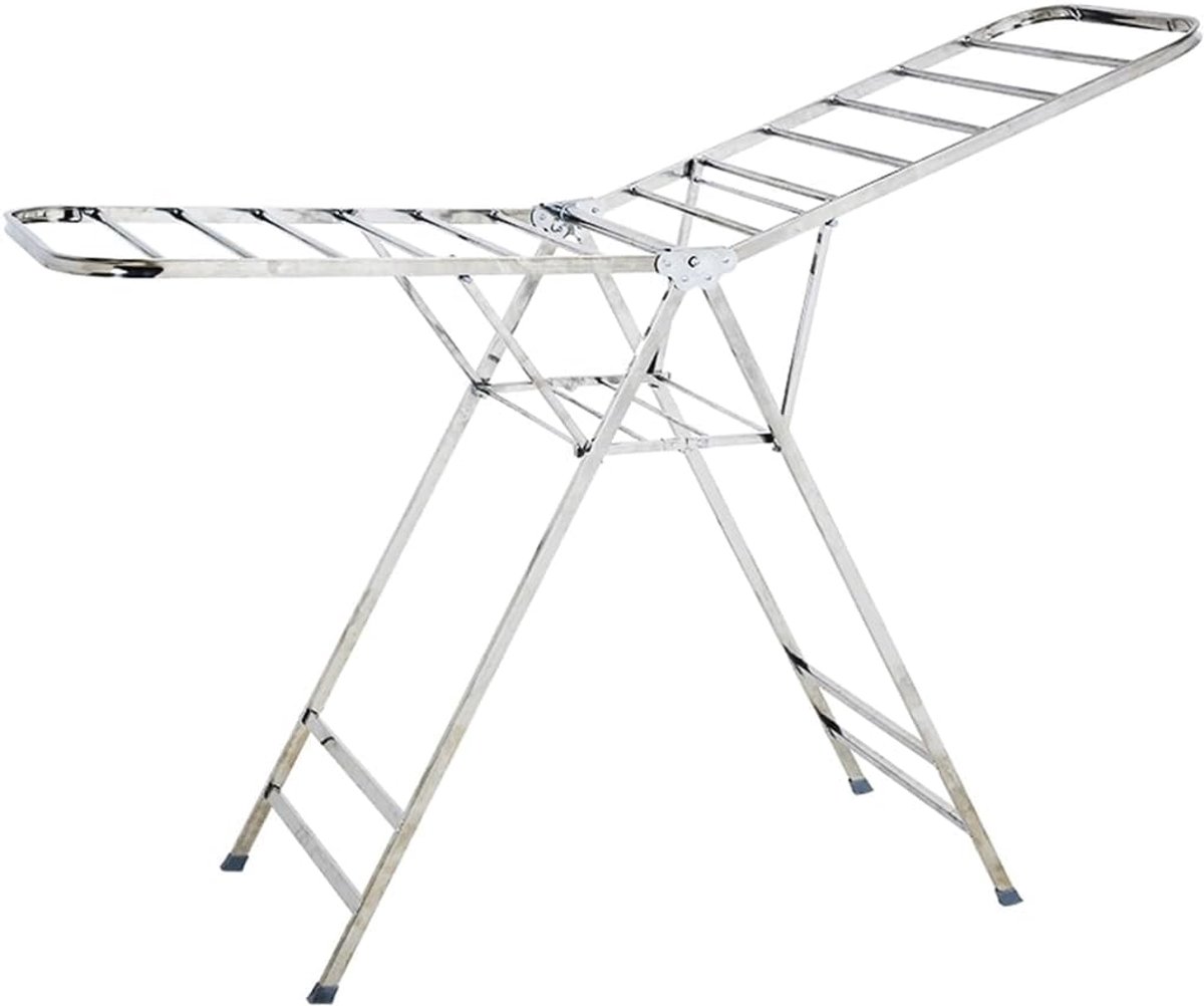 Roestvrijstalen vleugelvormige vloerdroogrek Binnenbalkon Vlindervormige opvouwbare telescopische droogrekhanger - ShopVlot