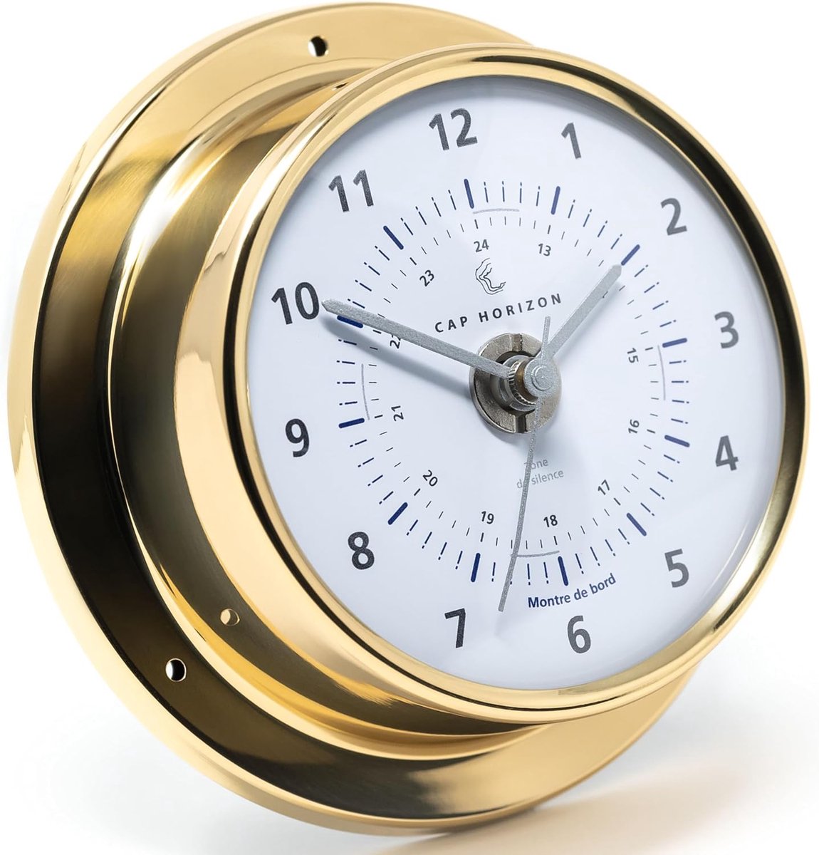 CP085C400LT Quartz Watch - Brass Polished - Maritime Wall Clock analog - Chronometer, Ship Clock 12.5 cm - ShopVlot