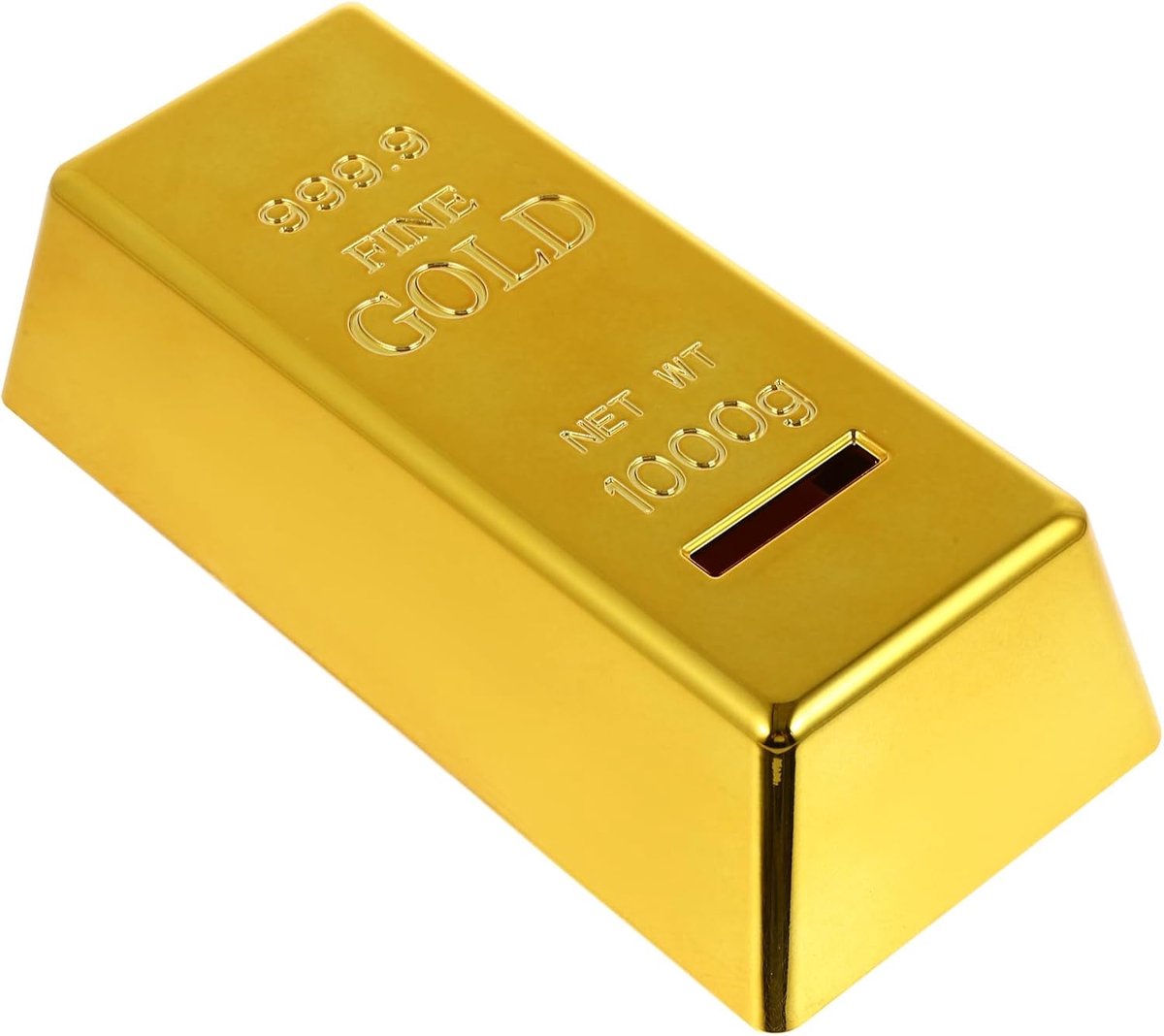 Toy Blocking Money Box, Barren Money Box with Key Lock (Gold) Money Box - ShopVlot