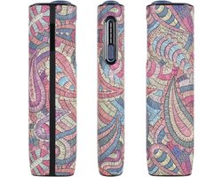 Beschermhoes compatibel met IQOS ILUMA i ONE, vier seizoenen paisley premium pvc lederen tas accessoires, stootvaste - ShopVlot