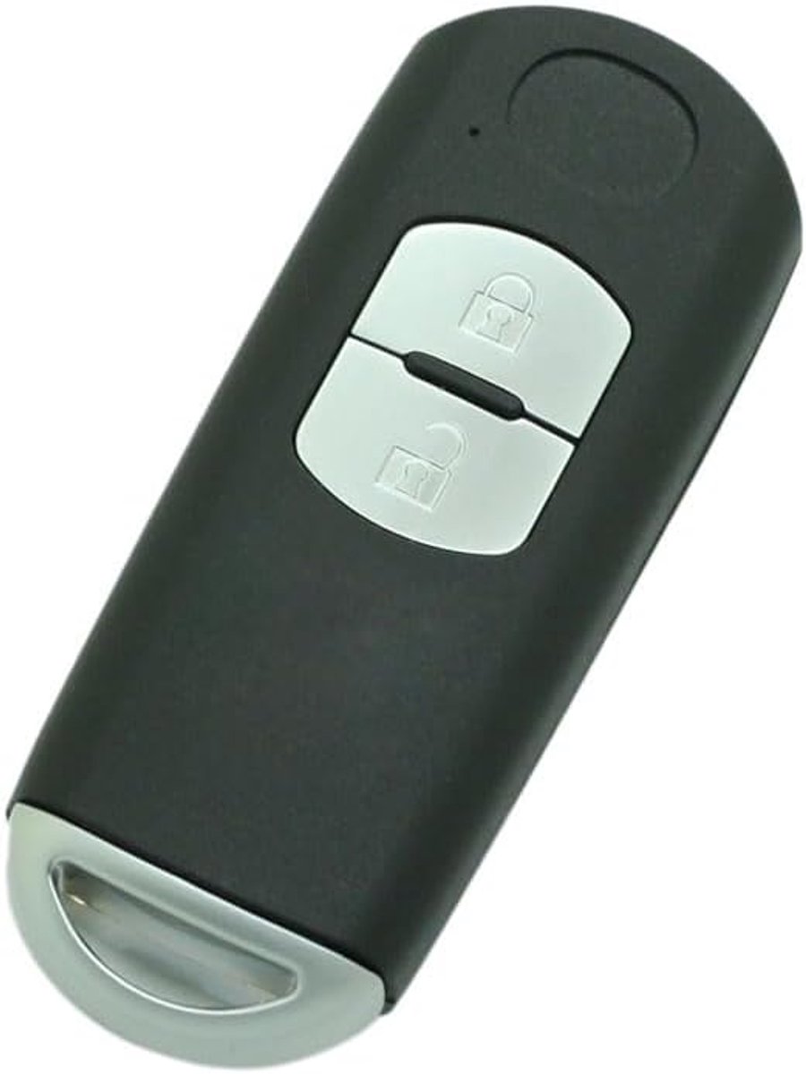 Replacement Key Case + Uncut Blank Emergency Insert Key Compatible with MAZDA 2 Button Smart Keyless Entry Remote Key - ShopVlot